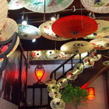 Maxbell Chinese Oiled Paper Umbrella Rainproof Decorative for Party Cosplay Costumes Style A