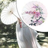 Maxbell Chinese Oiled Paper Umbrella Rainproof Decorative for Party Cosplay Costumes Style C