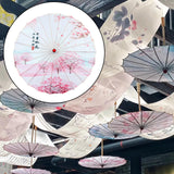 Maxbell Chinese Oiled Paper Umbrella Rainproof Decorative for Party Dancing Costumes Style A