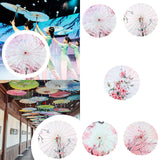 Maxbell Chinese Oiled Paper Umbrella Rainproof Decorative for Costume Decor Style A