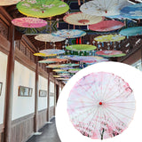 Maxbell Chinese Oiled Paper Umbrella Rainproof Decorative for Costume Decor Style A