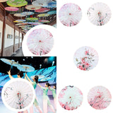Maxbell Chinese Oiled Paper Umbrella Rainproof Decorative for Costume Decor Style A