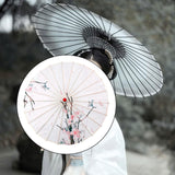 Maxbell Chinese Oiled Paper Umbrella Rainproof Decorative for Costume Decor Style B
