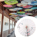 Maxbell Chinese Oiled Paper Umbrella Rainproof Decorative for Costume Decor Style B
