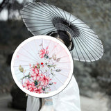 Maxbell Chinese Oiled Paper Umbrella Rainproof Decorative for Costume Decor Style C