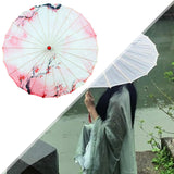 Maxbell Chinese Oiled Paper Umbrella Rainproof Decorative for Costume Decor Style D