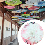 Maxbell Chinese Oiled Paper Umbrella Rainproof Decorative for Costume Decor Style D