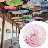 Maxbell Chinese Oiled Paper Umbrella Rainproof Decorative for Costume Decor Style E