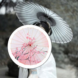 Maxbell Chinese Oiled Paper Umbrella Rainproof Decorative for Costume Decor Style E