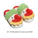 Maxbell Fuzzy Slippers Soft Cozy Girls Women Winter Clown House Slippers for Indoor 36 37
