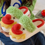 Maxbell Fuzzy Slippers Soft Cozy Girls Women Winter Clown House Slippers for Indoor 40 41
