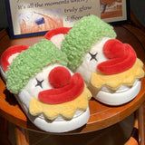 Maxbell Fuzzy Slippers Soft Cozy Girls Women Winter Clown House Slippers for Indoor 40 41