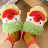 Maxbell Fuzzy Slippers Soft Cozy Girls Women Winter Clown House Slippers for Indoor 40 41