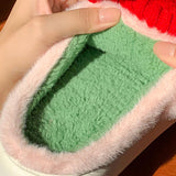 Maxbell Fuzzy Slippers Soft Cozy Girls Women Winter Clown House Slippers for Indoor 42 43