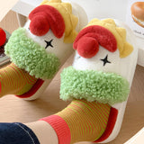 Maxbell Fuzzy Slippers Soft Cozy Girls Women Winter Clown House Slippers for Indoor 42 43