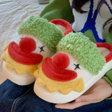 Maxbell Fuzzy Slippers Soft Cozy Girls Women Winter Clown House Slippers for Indoor 44 45