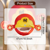 Maxbell Cute Plush Hat God of Wealth Soft Funny Headgear for Halloween Event Cosplay