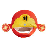 Maxbell Cute Plush Hat God of Wealth Soft Funny Headgear for Halloween Event Cosplay