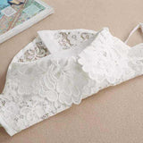 Maxbell Lace Fake Collar Turtleneck Stylish False Collar for Clothes Sweater Outfits White