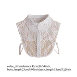 Maxbell Lace Fake Collar Turtleneck Stylish False Collar for Clothes Sweater Outfits White