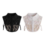 Maxbell Lace Fake Collar Turtleneck Stylish False Collar for Clothes Sweater Outfits White
