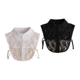 Maxbell Lace Fake Collar Turtleneck Stylish False Collar for Clothes Sweater Outfits White