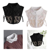 Maxbell Lace Fake Collar Turtleneck Stylish False Collar for Clothes Sweater Outfits White