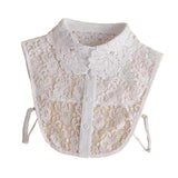 Maxbell Lace Fake Collar Turtleneck Stylish False Collar for Clothes Sweater Outfits White