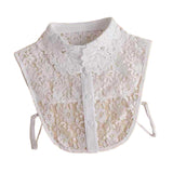 Maxbell Lace Fake Collar Turtleneck Stylish False Collar for Clothes Sweater Outfits White