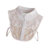 Maxbell Lace Fake Collar Turtleneck Stylish False Collar for Clothes Sweater Outfits White