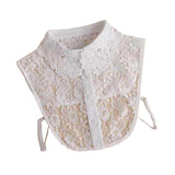 Maxbell Lace Fake Collar Turtleneck Stylish False Collar for Clothes Sweater Outfits White