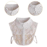 Maxbell Lace Fake Collar Turtleneck Stylish False Collar for Clothes Sweater Outfits White