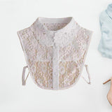 Maxbell Lace Fake Collar Turtleneck Stylish False Collar for Clothes Sweater Outfits White