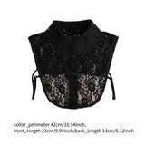 Maxbell Lace Fake Collar Turtleneck Stylish False Collar for Clothes Sweater Outfits Black
