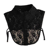 Maxbell Lace Fake Collar Turtleneck Stylish False Collar for Clothes Sweater Outfits Black