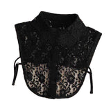 Maxbell Lace Fake Collar Turtleneck Stylish False Collar for Clothes Sweater Outfits Black