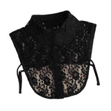 Maxbell Lace Fake Collar Turtleneck Stylish False Collar for Clothes Sweater Outfits Black