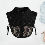 Maxbell Lace Fake Collar Turtleneck Stylish False Collar for Clothes Sweater Outfits Black