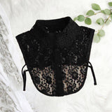 Maxbell Lace Fake Collar Turtleneck Stylish False Collar for Clothes Sweater Outfits Black