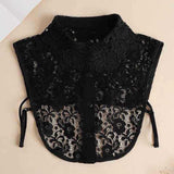 Maxbell Lace Fake Collar Turtleneck Stylish False Collar for Clothes Sweater Outfits Black