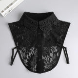 Maxbell Fake Collar Adjustable Elegant Women False Collar for Clothes Outfits Shirts Black