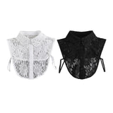 Maxbell Fake Collar Adjustable Elegant Women False Collar for Clothes Outfits Shirts Black