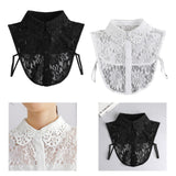 Maxbell Fake Collar Adjustable Elegant Women False Collar for Clothes Outfits Shirts Black