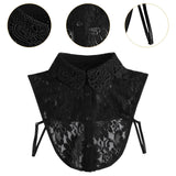 Maxbell Fake Collar Adjustable Elegant Women False Collar for Clothes Outfits Shirts Black