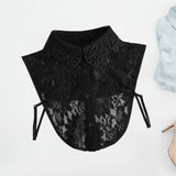Maxbell Fake Collar Adjustable Elegant Women False Collar for Clothes Outfits Shirts Black