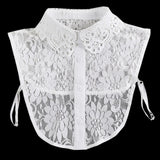 Maxbell Fake Collar Adjustable Elegant Women False Collar for Clothes Outfits Shirts White