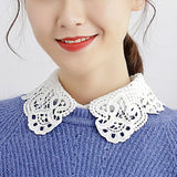 Maxbell Fake Collar Adjustable Elegant Women False Collar for Clothes Outfits Shirts White