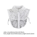 Maxbell Fake Collar Adjustable Elegant Women False Collar for Clothes Outfits Shirts White