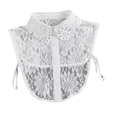 Maxbell Fake Collar Adjustable Elegant Women False Collar for Clothes Outfits Shirts White