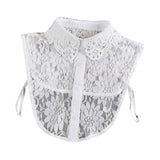 Maxbell Fake Collar Adjustable Elegant Women False Collar for Clothes Outfits Shirts White